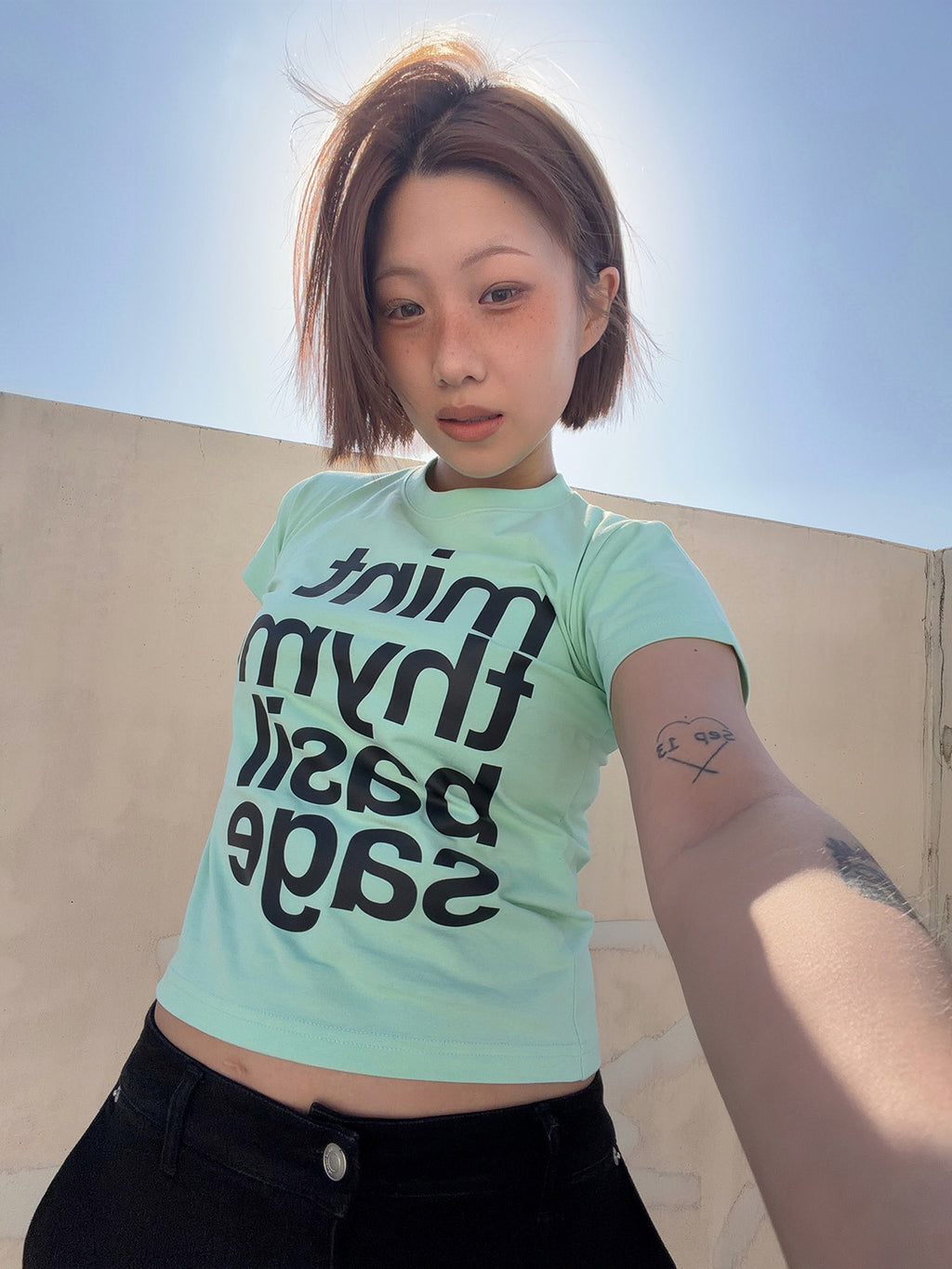 CHERRY STAMP TEE
