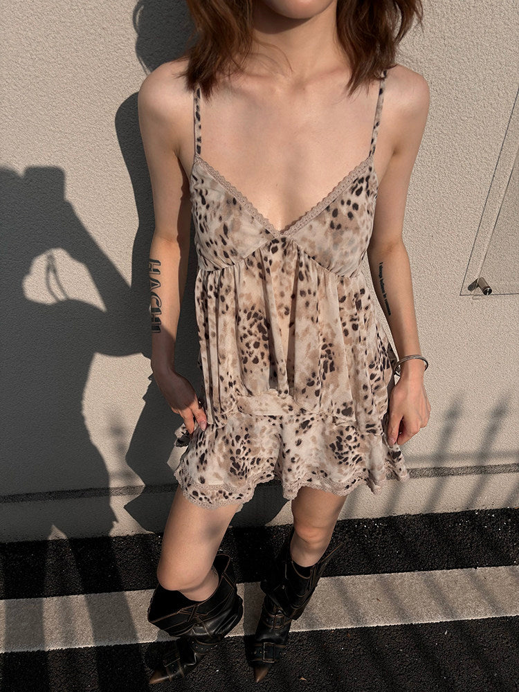 LEOPARD LACE SET