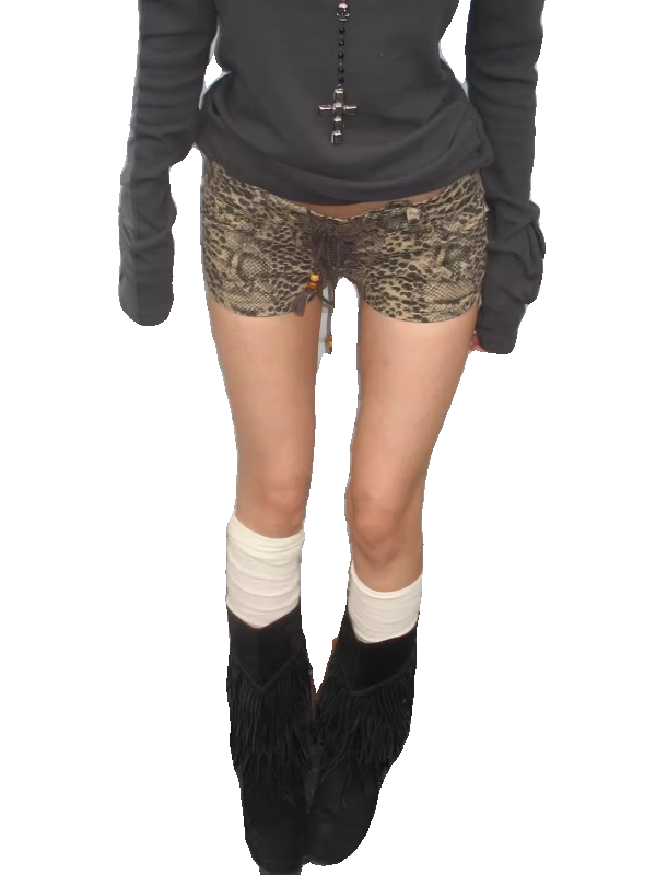 LEOPARD STRAP SHORT